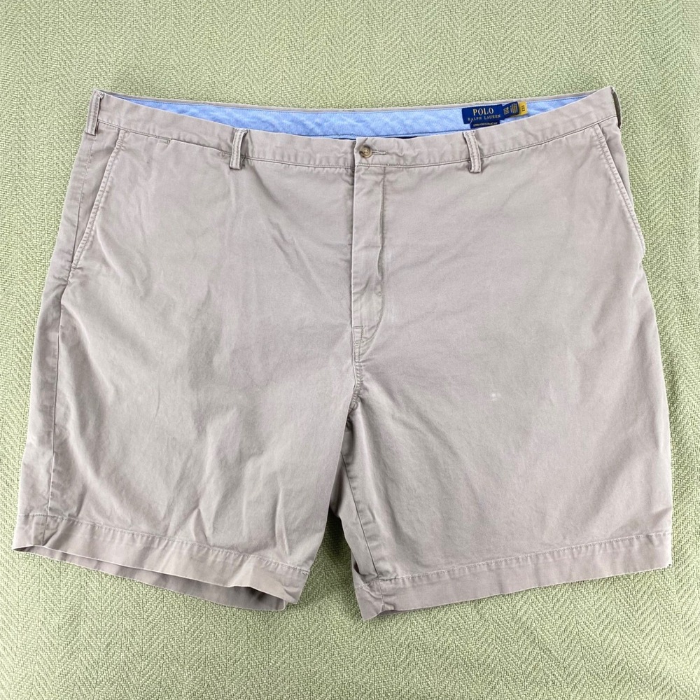 Polo Ralph Lauren Stretch Classic Fit Chino Shorts Mens 52 Khaki Cotton Blend